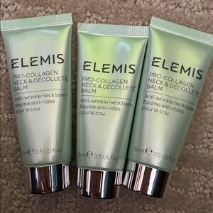 3 X ELEMIS Pro-Collagen Neck & Decollete Balm 15ml Travel Anti-Wrinkle Neck Balm